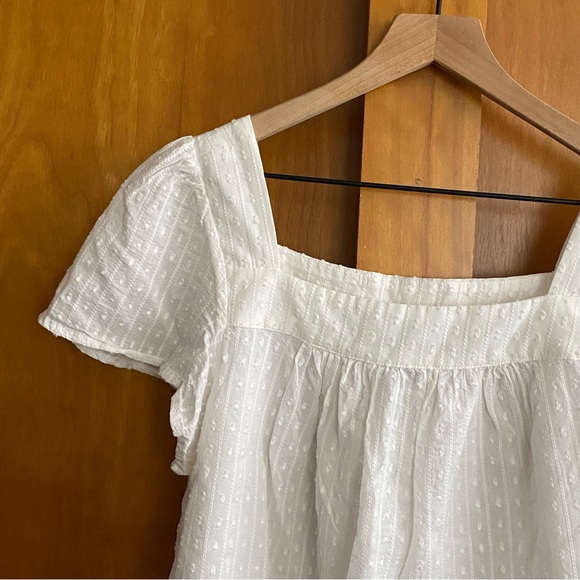 Torrid Top - Square Neck White Swiss Dot - Picture 4 of 7